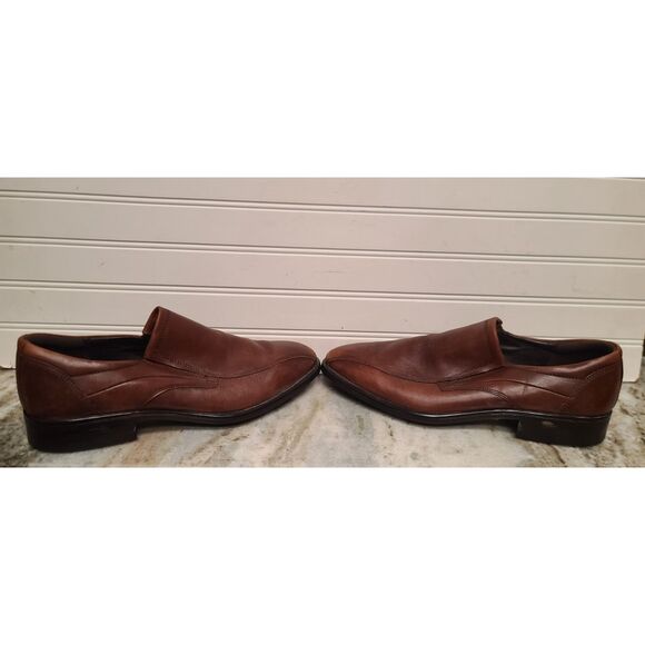 Ecco Tray Tech Mens City Tray Slip-On Brown Leather Loafer Size 42 NEW main image 5